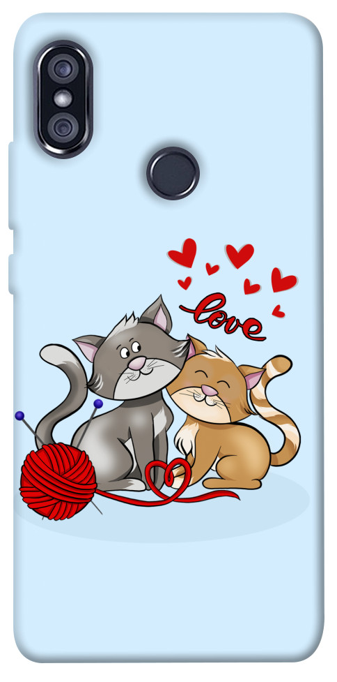 Чехол Два кота Love для Xiaomi Redmi Note 5 (Dual Camera)