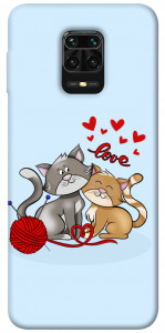 Чохол Два коти Love для Xiaomi Redmi Note 9S