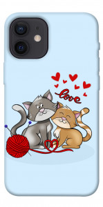 Чохол Два коти Love для iPhone 12 mini