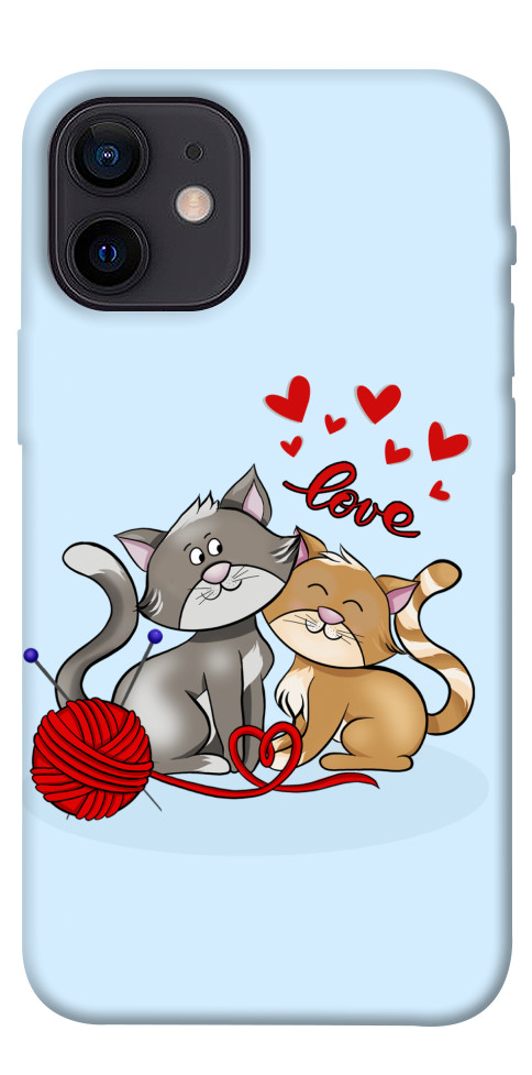 Чохол Два коти Love для iPhone 12 mini