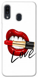 Чехол Красные губы для Samsung Galaxy A30