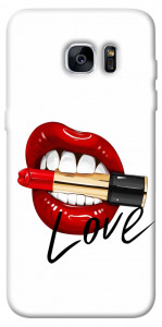Чехол Красные губы для Galaxy S7 Edge
