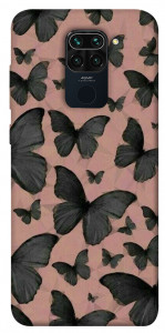 Чехол Порхающие бабочки для Xiaomi Redmi Note 9
