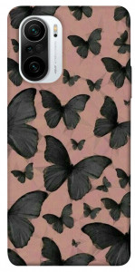 Чехол Порхающие бабочки для Xiaomi Redmi K40 Pro