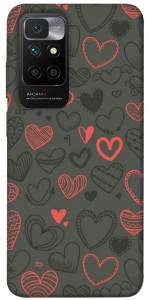 Чехол Милые сердца для Xiaomi Redmi 10