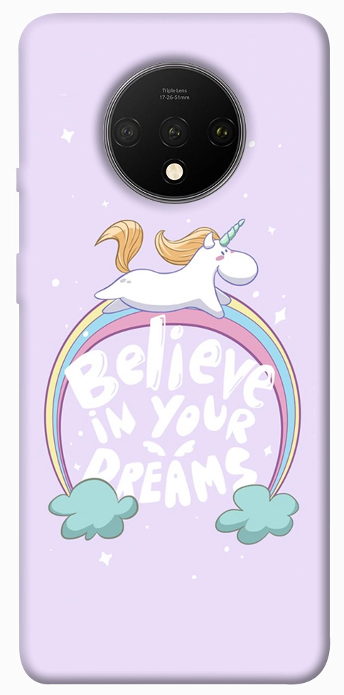 Чехол Believe in your dreams unicorn для OnePlus 7T