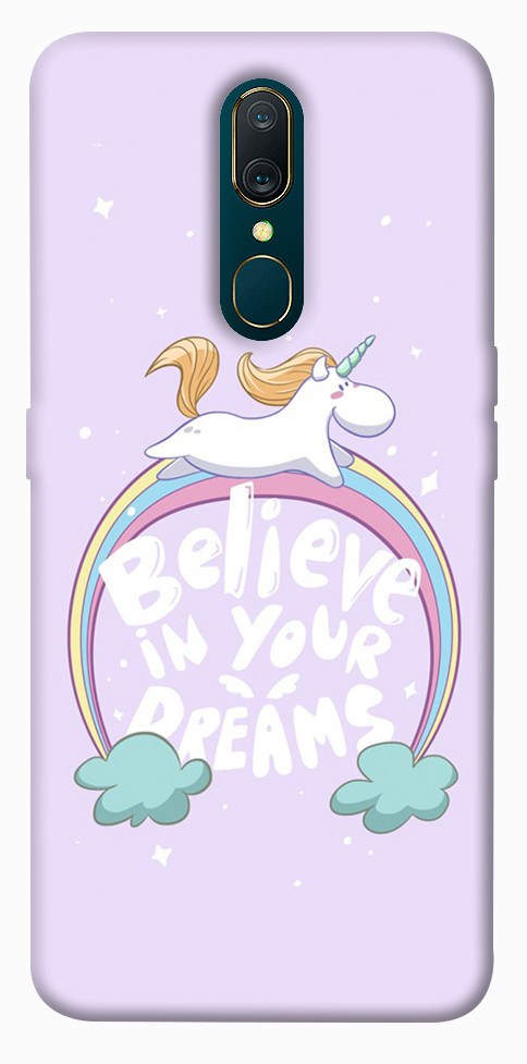 Чохол Believe in your dreams unicorn для OPPO A9