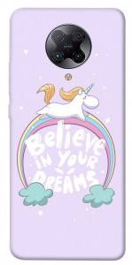 Чехол Believe in your dreams unicorn для Xiaomi Poco F2 Pro