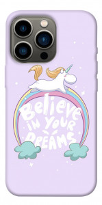Чехол Believe in your dreams unicorn для iPhone 13 Pro