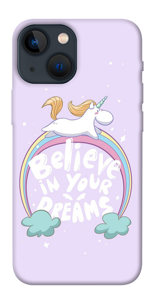 Чохол Believe in your dreams unicorn для iPhone 13 mini