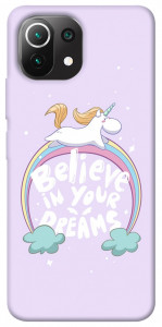 Чехол Believe in your dreams unicorn для Xiaomi Mi 11 Lite