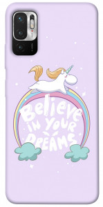 Чехол Believe in your dreams unicorn для Xiaomi Poco M3 Pro