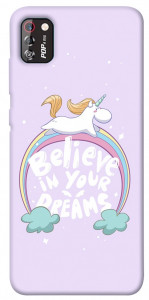 Чехол Believe in your dreams unicorn для TECNO POP 4 Pro