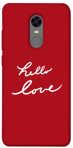 Чехол Hello love для Xiaomi Redmi Note 5 Pro
