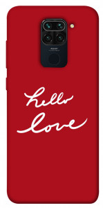 Чехол Hello love для Xiaomi Redmi Note 9