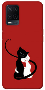 Чехол Влюбленные коты для Oppo A54 4G