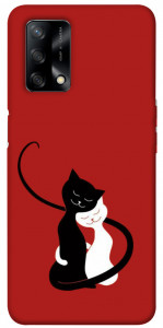 Чехол Влюбленные коты для Oppo A74 4G