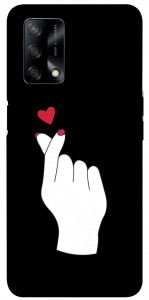 Чехол Сердце в руке для Oppo A74 4G