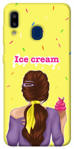 Чехол Ice cream girl для Galaxy A20 (2019)