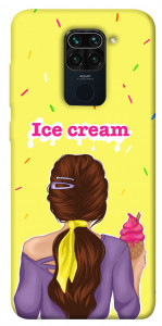 Чехол Ice cream girl для Xiaomi Redmi Note 9