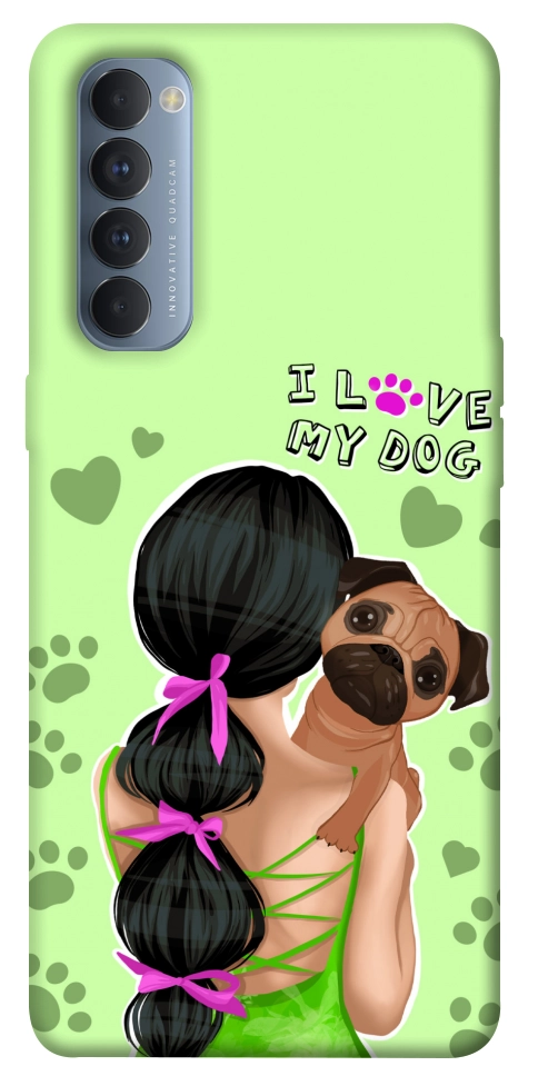 Чехол Love my dog для Oppo Reno 4 Pro