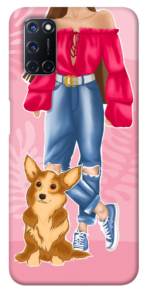 

Чехол Girl and corgi для Oppo A52 1257669