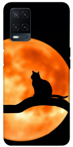Чехол Кот на фоне луны для Oppo A54 4G
