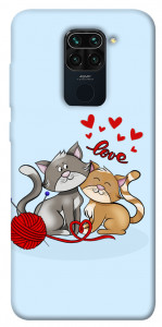 Чехол Два кота Love для Xiaomi Redmi Note 9