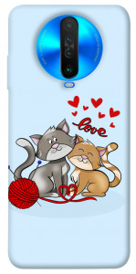 Чохол Два коти Love для Xiaomi Poco X2