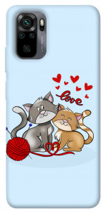 Чохол Два коти Love для Xiaomi Redmi Note 10