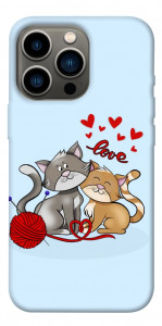 Чехол Два кота Love для iPhone 13 Pro