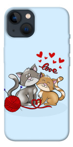 Чохол Два коти Love для iPhone 13