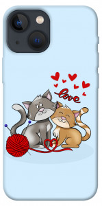 Чехол Два кота Love для iPhone 13 mini
