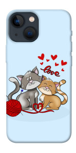 Чохол Два коти Love для iPhone 13 mini