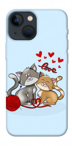 Чехол Два кота Love для iPhone 13 mini