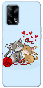 Чехол Два кота Love для Oppo A74 4G