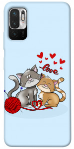 Чехол Два кота Love для Xiaomi Redmi Note 10 5G