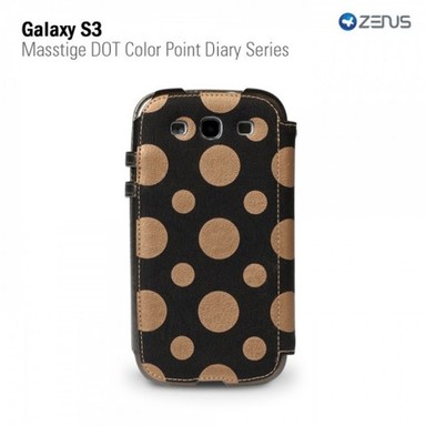 Фото Кожаный чехол Zenus Masstige Dot Color Point Diary Series для Samsung i9300 Galaxy S3 (Бежевый) на vchehle.ua