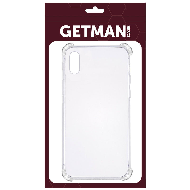 Фото TPU чехол GETMAN Ease logo усиленные углы для Apple iPhone XS Max (6.5") (Бесцветный (прозрачный)) на vchehle.ua