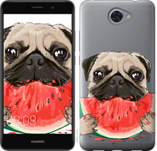 

Чохол Мопс і кавун на Huawei Y7 2017 843883