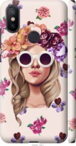 Чехол Девушка с цветами v2 для Xiaomi Mi A2