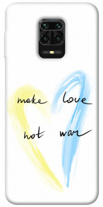 Чехол Make love not war для Xiaomi Redmi Note 9S