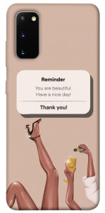 Чехол Beautiful reminder для Galaxy S20 (2020)