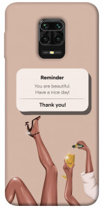 Чехол Beautiful reminder для Xiaomi Redmi Note 9S