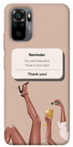 Чехол Beautiful reminder для Xiaomi Redmi Note 10