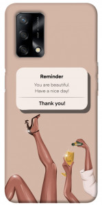 Чехол Beautiful reminder для Oppo A74 4G