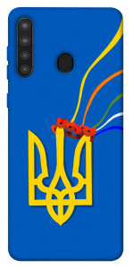 Чехол Квітучий герб для Galaxy A21