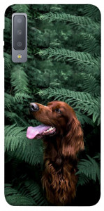 Чехол Собака в зелени для Galaxy A7 (2018)