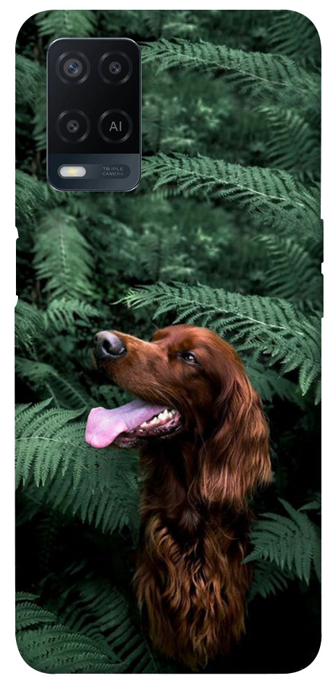 Чехол Собака в зелени для Oppo A54 4G
