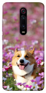 Чохол Коргі в квітах для Xiaomi Mi 9T
